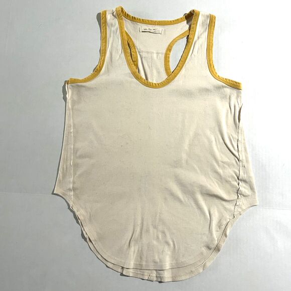 We The Free Tops - Free People, We the Free Reggi Tank Top in Mustard & Cream, sz XS